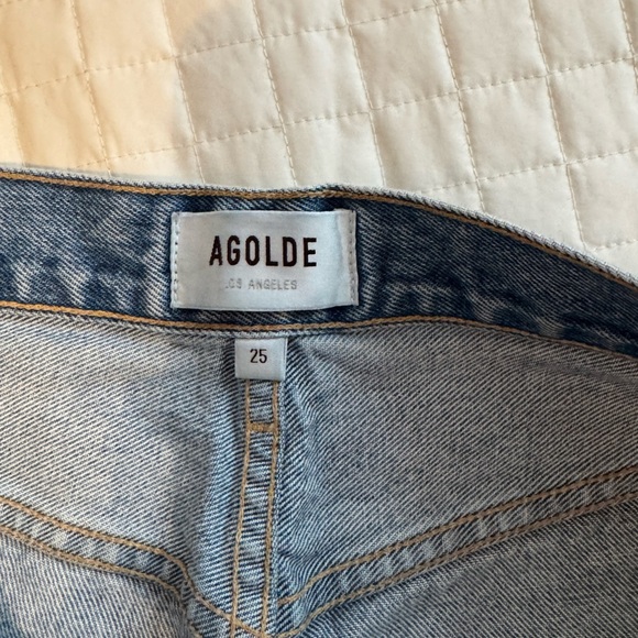 Agolde Light Blue Button-Fly Jeans - Picture 4 of 9